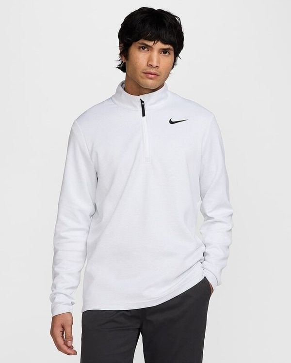 Nike Nike Dri-Fit Victory Therma Flex 1/2 Zip Mens Top White/Pure Platinum/Black M Majica dugih rukava