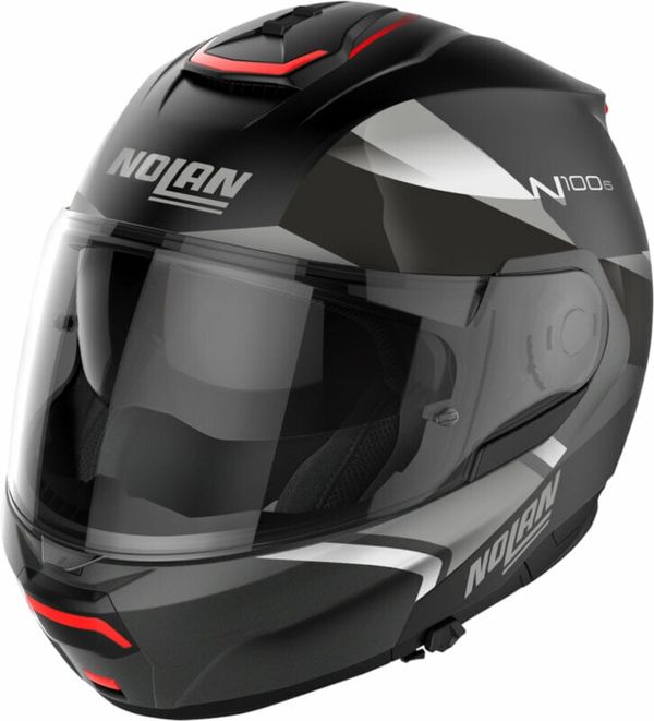 Nolan Nolan N100-6 Paloma N-Com Flat Black Silver 2XL Kaciga