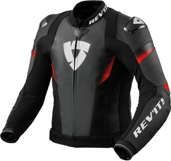 Rev'it! Rev'it! Jacket Control Black/Neon Red 50 Kožna jakna