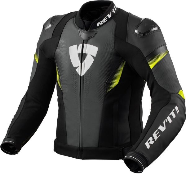 Rev'it! Rev'it! Jacket Control Black/Neon Yellow 48 Kožna jakna