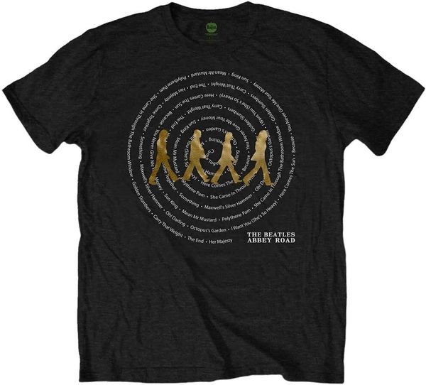 The Beatles The Beatles Košulja Abbey Road Songs Swirl Foiled Unisex Black L