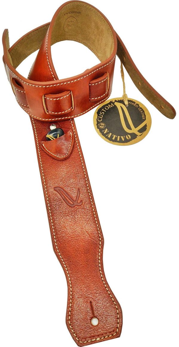 Wambooka Wambooka Nativo Custom Kožnati remen za gitaru Brown