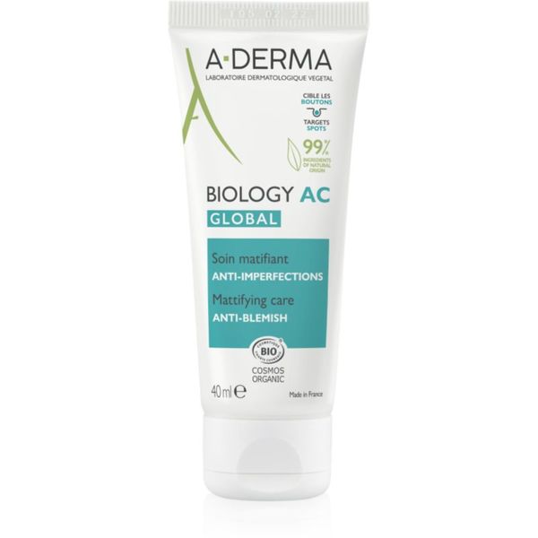 A-Derma A-Derma Biology AC matirajuća njega za nepravilnosti na koži lica 40 ml