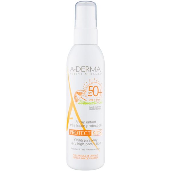 A-Derma A-Derma Protect Kids zaštitno mlijeko za sunčanje u spreju SPF 50+ za djecu 200 ml