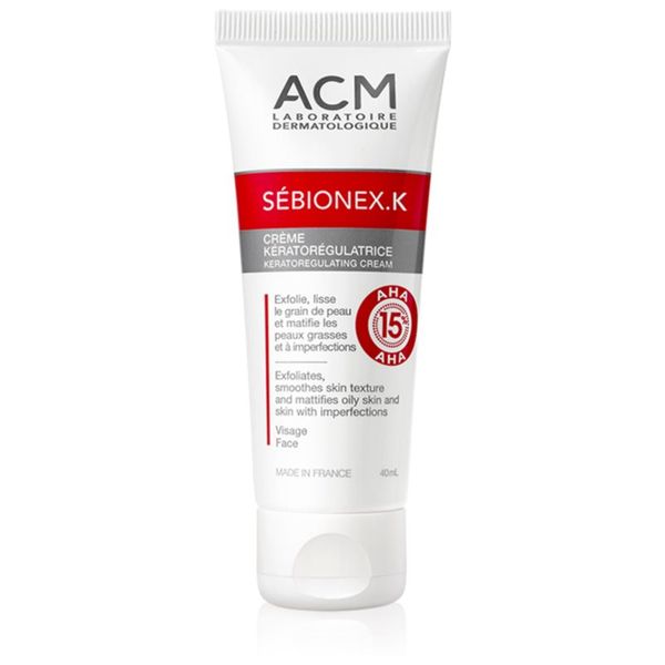 ACM ACM Sébionex K zaštitna matirajuća krema za masno lice sa nepravilnostima s AHA Acids 40 ml