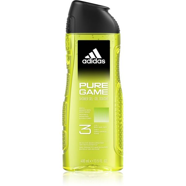 Adidas Adidas Pure Game gel za tuširanje za lice, tijelo i kosu 3 u 1 za muškarce 400 ml