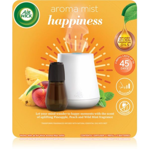 Air Wick Air Wick Aroma Mist Happiness aroma difuzer s punjenjem + baterija 20 ml