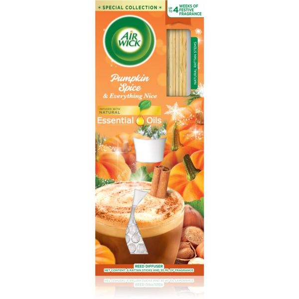 Air Wick Air Wick Reed Diffuser Pumpkin Spice & Everything Fine aroma difuzer s punjenjem 25 ml