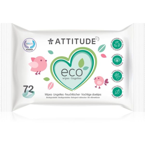 Attitude Attitude Eco vlažne maramice bez mirisa 72 kom