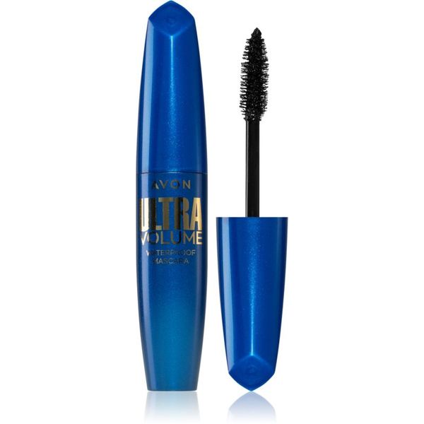 Avon Avon Ultra Volume vodootporna maskara za volumen i uvijanje trepavica nijansa Blackest Black 10 ml