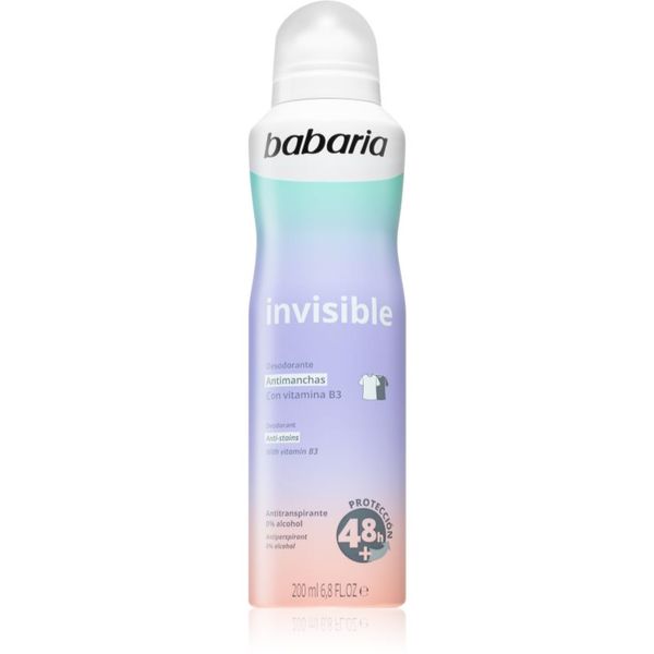 Babaria Babaria Deodorant Invisible antiperspirant u spreju protiv bijelih i žutih mrlja 200 ml