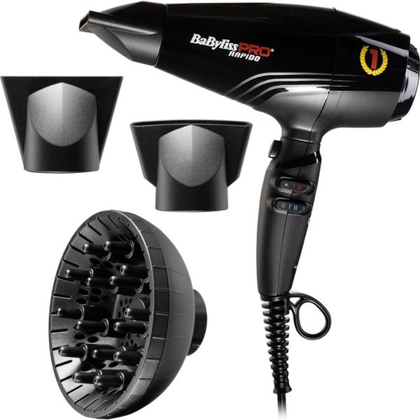 BaByliss PRO BaByliss PRO Rapido BAB7000IE sušilo za kosu Light Black