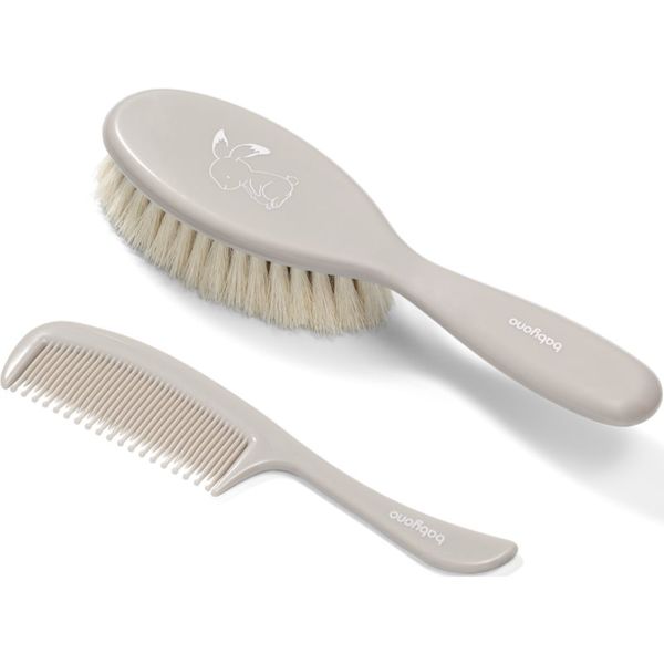 BabyOno BabyOno Take Care Hairbrush and Comb set Gray (za djecu od rođenja)