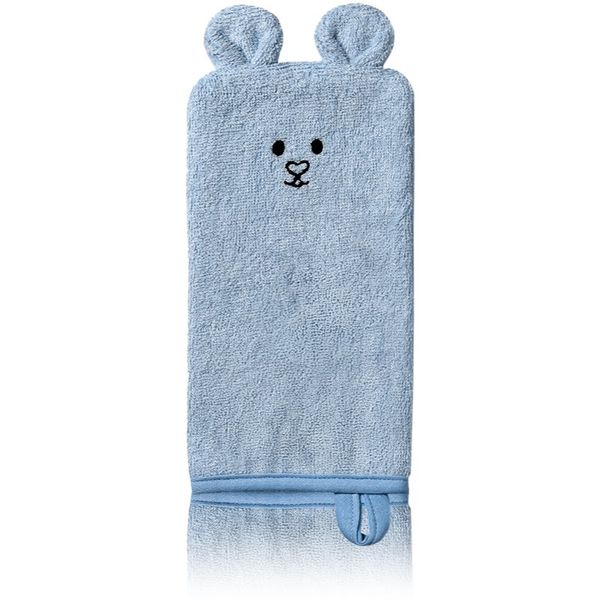 BabyOno BabyOno Washcloth Natural Bamboo spužvica za tijelo Blue 25x12 cm 1 kom