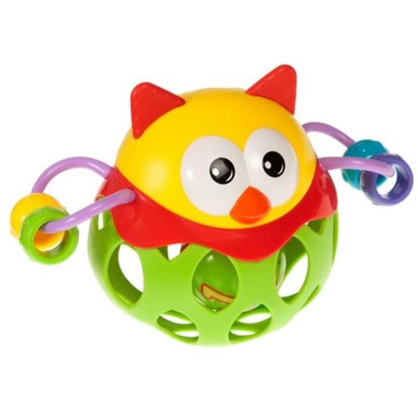 Bam-Bam Bam-Bam Rattle aktivna igračka sa zvečkom 6m+ Owl 1 kom