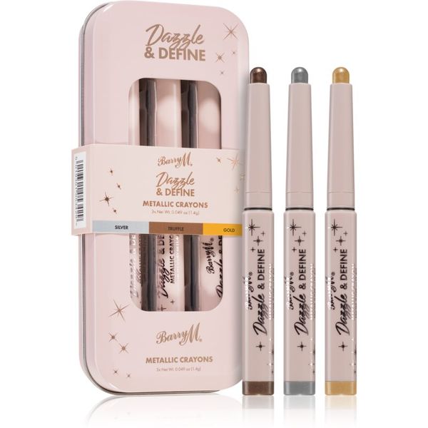 Barry M Barry M Dazzle & Define metalik olovka za oči 3 x 1,4 g (ekonomično pakiranje)