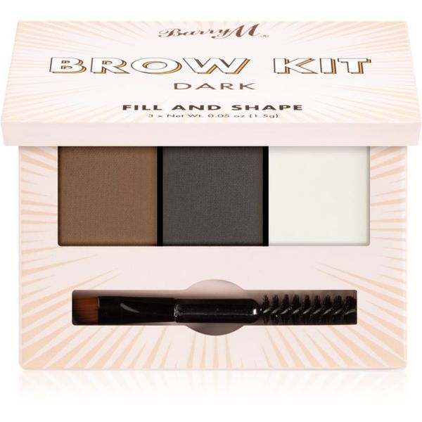 Barry M Barry M Fill and Shape Brow Kit set za oblikovanje obrva nijansa Dark 3x1,5 g