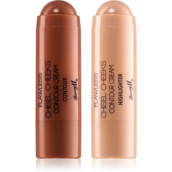 Barry M Barry M Flawless Chisel Cheeks kremasti bronzer i highlighter u sticku duo balení 2x5 g