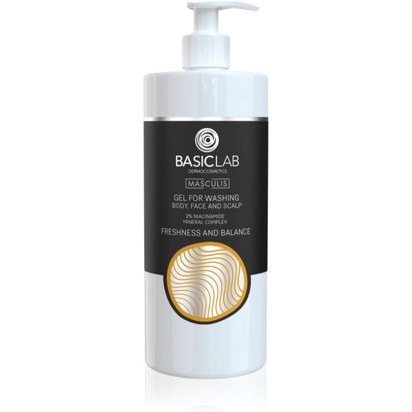 BasicLab BasicLab Dermocosmetics Masculis gel za tuširanje za lice, tijelo i kosu 500 ml