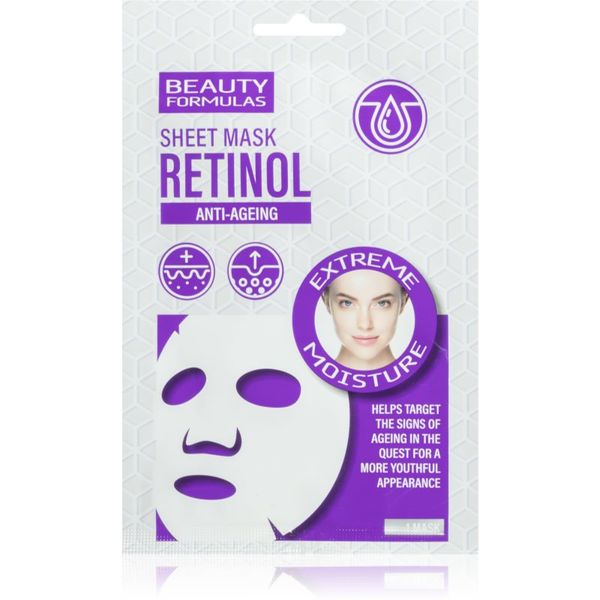 Beauty Formulas Beauty Formulas Retinol Sheet maska protiv starenja lica 1 kom