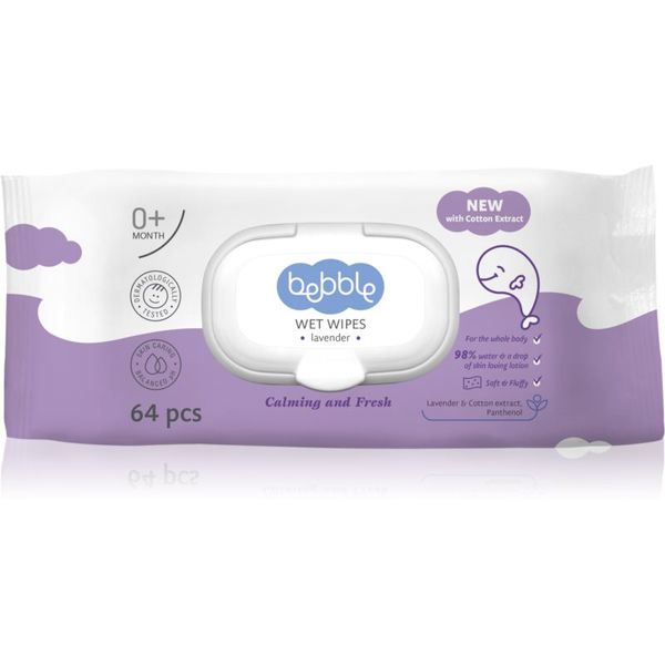 Bebble Bebble Wet Wipes Lavender vlažne maramice za djecu s lavandom 64 kom