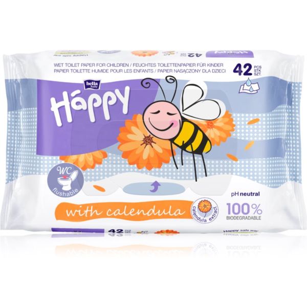 Bella Baby Happy BELLA Baby Happy Calendula vlažni toaletni papir s ljekovitim nevenom za djecu 42 kom