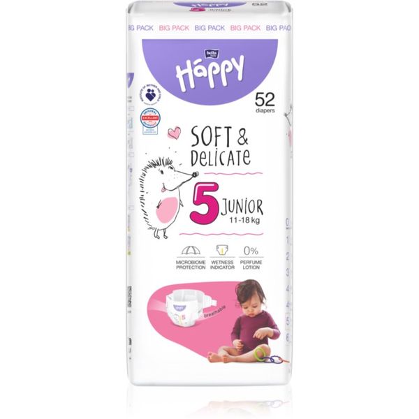 Bella Baby Happy BELLA Baby Happy Soft&Delicate Size 5 Junior jednokratne pelene 11-18 kg 52 kom