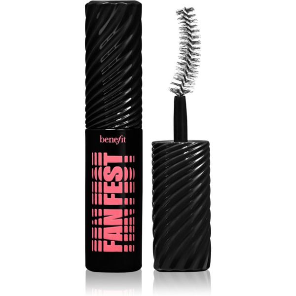 Benefit Benefit Fan Fest Fanning & Volumizing Mascara Mini maskara za volumen i gustoću trepavica nijansa Hyper Black 4 g