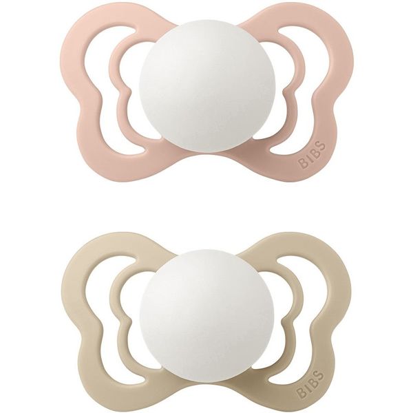 BIBS BIBS Couture Glow Silicone Size 1: 0+ months duda Blush / Vanilla 2 kom