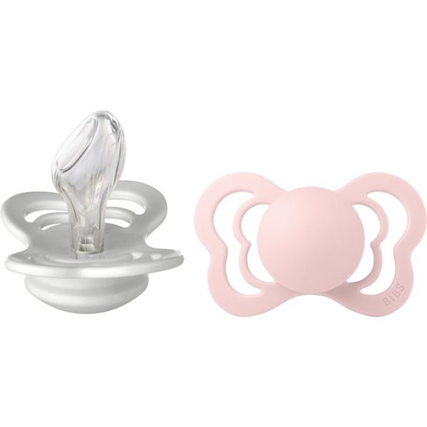 BIBS BIBS Couture Silicone Size 2: 6+ months duda Haze / Blossom 2 kom