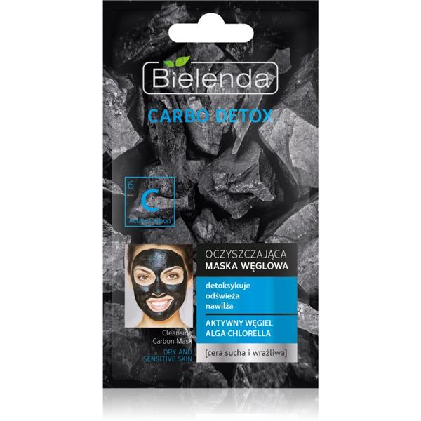 Bielenda Bielenda Carbo Detox Active Carbon maska za čišćenje s aktivnim ugljenom za suho i osjetljivo lice 8 g