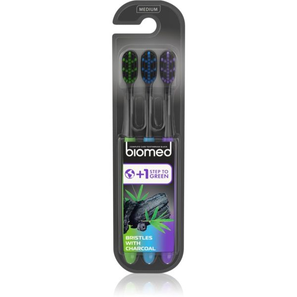 Biomed Biomed Black Charcoal četkice za zube medium 3 kom