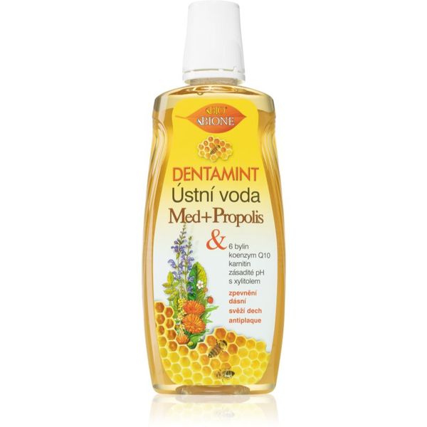 Bione Cosmetics Bione Cosmetics Dentamint Honey + Propolis vodica za usta okus Honey + Propolis 500 ml