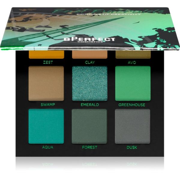 BPerfect BPerfect Compass of Creativity East Emeralds Palette paleta sjenila za oči East Emeralds 110 g