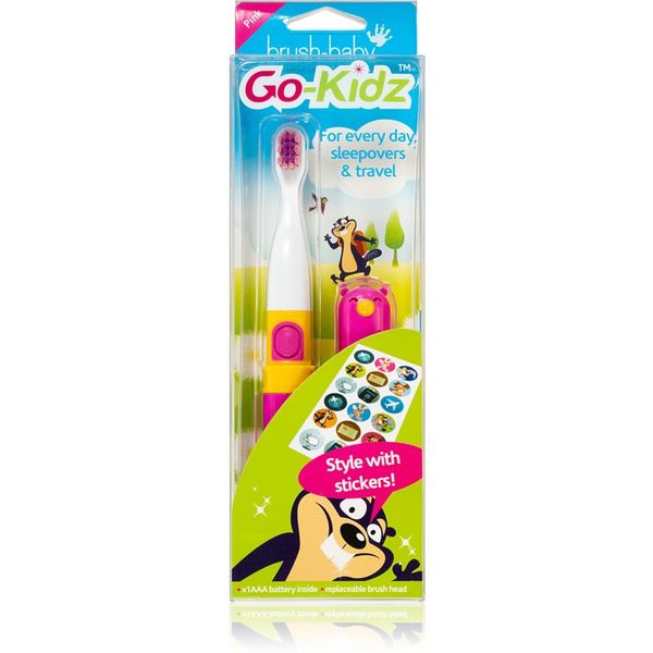 Brush Baby Brush Baby Go-Kidz električna četkica za zube od 3 godine Pink/Blue 1 kom