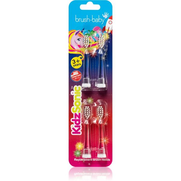 Brush Baby Brush Baby KidzSonic zamjenske glave za zubnu četkicu za djecu od 3 godine 4 kom