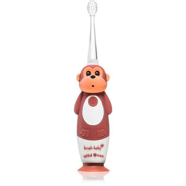 Brush Baby Brush Baby WildOnes WildOne električna četkica za zube + 2 zamjenske glave za djecu Monkey 1 kom