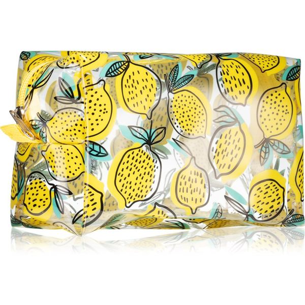 BrushArt BrushArt Accessories Transparent cosmetic bag transparentna kozmetička torbica Lemon 1 kom
