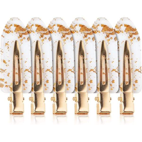 Brushworks Brushworks Gold Flake No Crease Clips ukosnice za kosu 8 kom