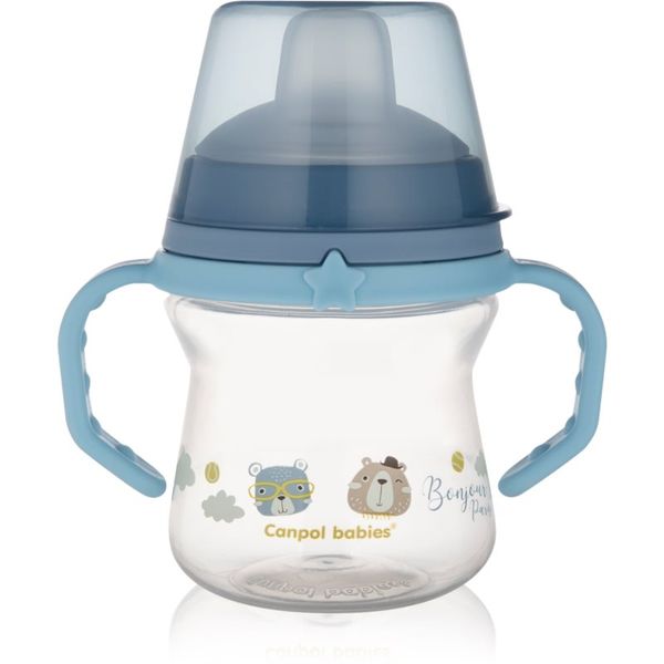 Canpol Babies canpol babies Bonjour Paris FirstCup šalica s ručkama Blue 6m+ 150 ml