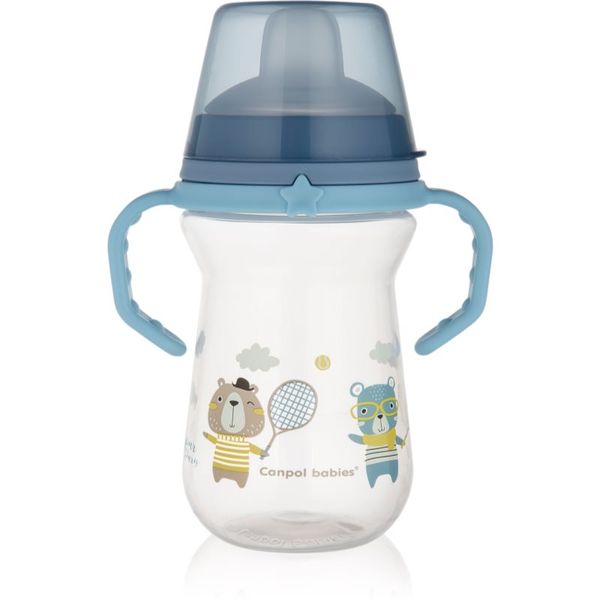 Canpol Babies canpol babies Bonjour Paris šalica s ručkama Blue 6m+ 250 ml