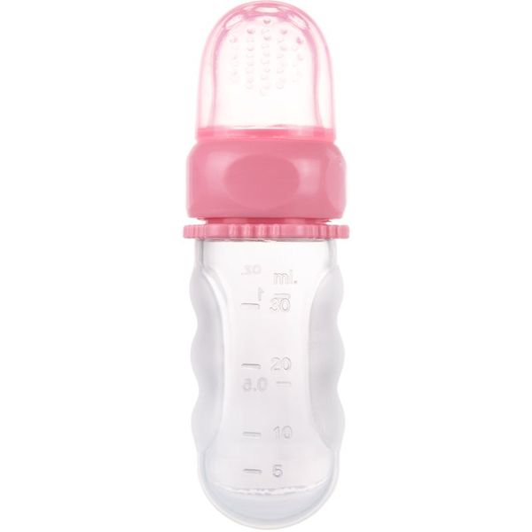 Canpol Babies Canpol babies Dishes & Cutlery duda za hranjenje s mrežicom 6m+ Silicone Pink 1 kom