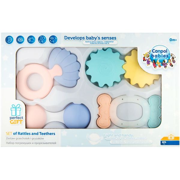 Canpol Babies Canpol babies Pastels zvečka s grickalicom poklon set 0m+