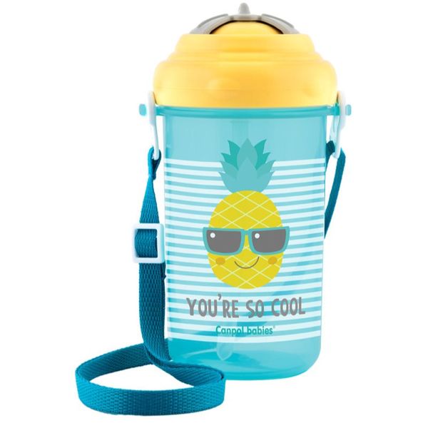 Canpol Babies canpol babies So Cool Bottle dječja bočica sa slamkom Ananas 12m+ 400 ml