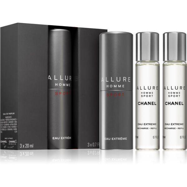 Chanel Chanel Allure Homme Sport Eau Extreme parfemska voda (1x punjiva + 2x punjenje) za muškarce 3x20 ml