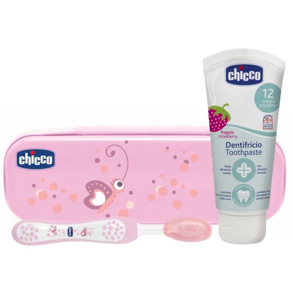 Chicco Chicco Always Smiling 12m+ set njege za zube Strawberry 12 m+(za djecu)