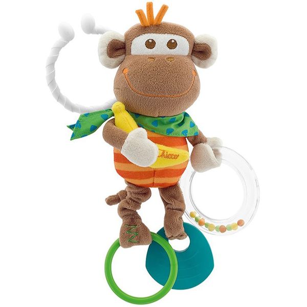 Chicco Chicco Baby Senses Monkey grickalica za bebe sa zvečkom 1 kom