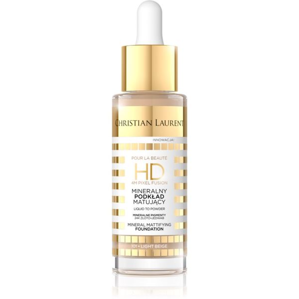 Christian Laurent Christian Laurent Pour La Beauté dugotrajni matirajući puder nijansa 101 Light Beige 32 ml