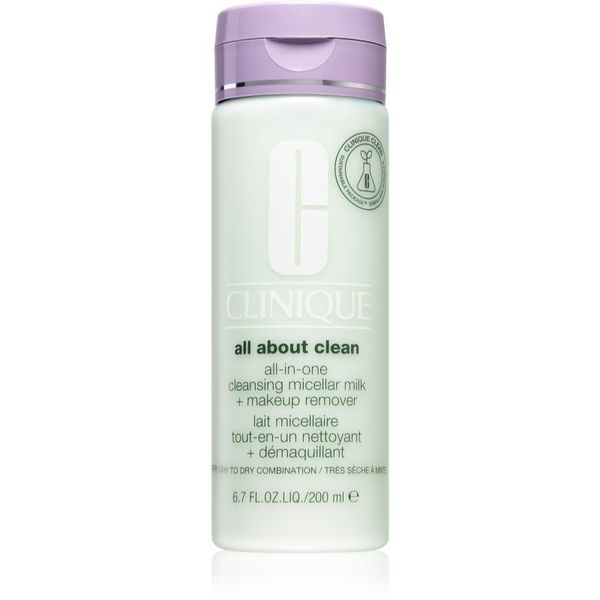 Clinique Clinique All About Clean All-in-One Cleansing Micellar Milk + Makeup Remove nježno mlijeko za čišćenje za suhu i vrlo suhu kožu lica 200 ml