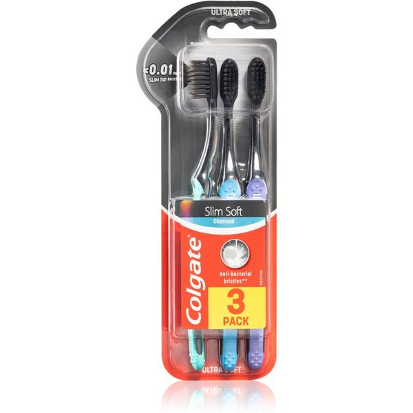 Colgate Colgate Slim Soft Active četkice za zube s aktivnim ugljenom 3 kom